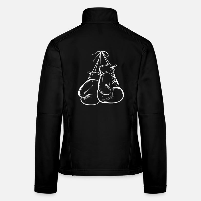 Hanging Boxing Gloves Art - Women's Softshell Jacket - black