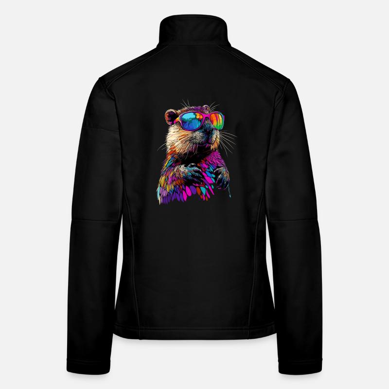 Biber Motiv Biberflüsterer Nagetiere Süßer Biber Frauen Softshelljacke