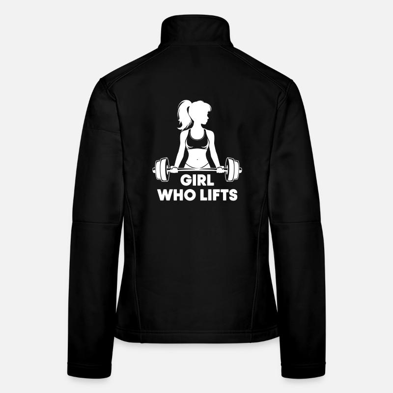 Bodybuilder Gym Girl Barre Puissance Beauté Veste en tissu softshell Femme
