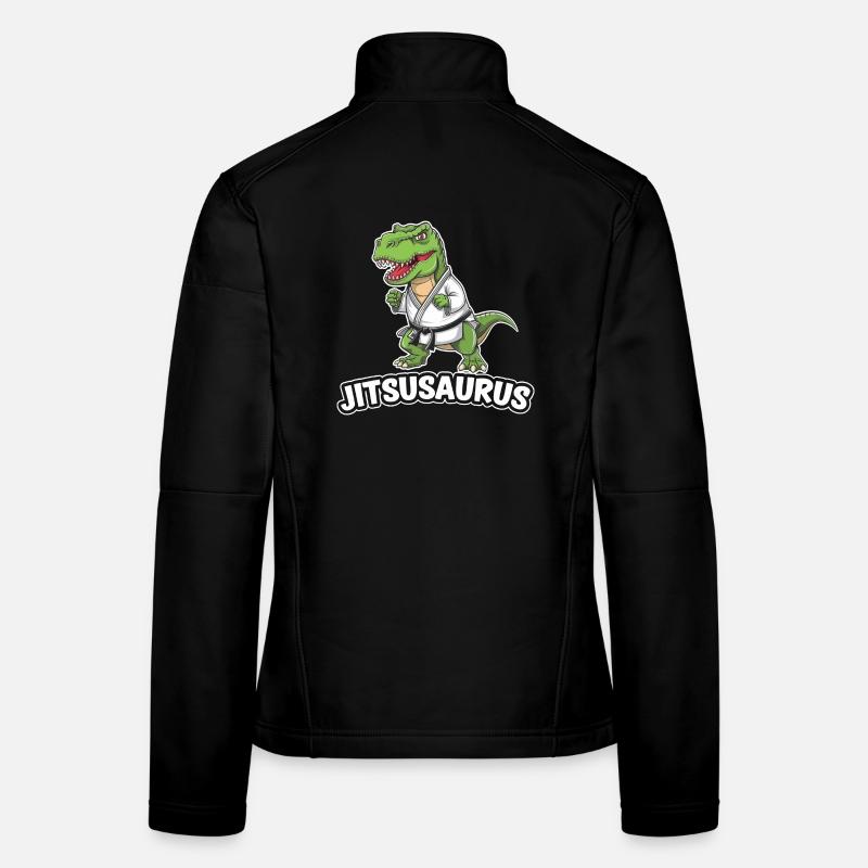 Dinosaure Jitsusaurus en équipement de Jiu-Jitsu Veste en tissu softshell Femme