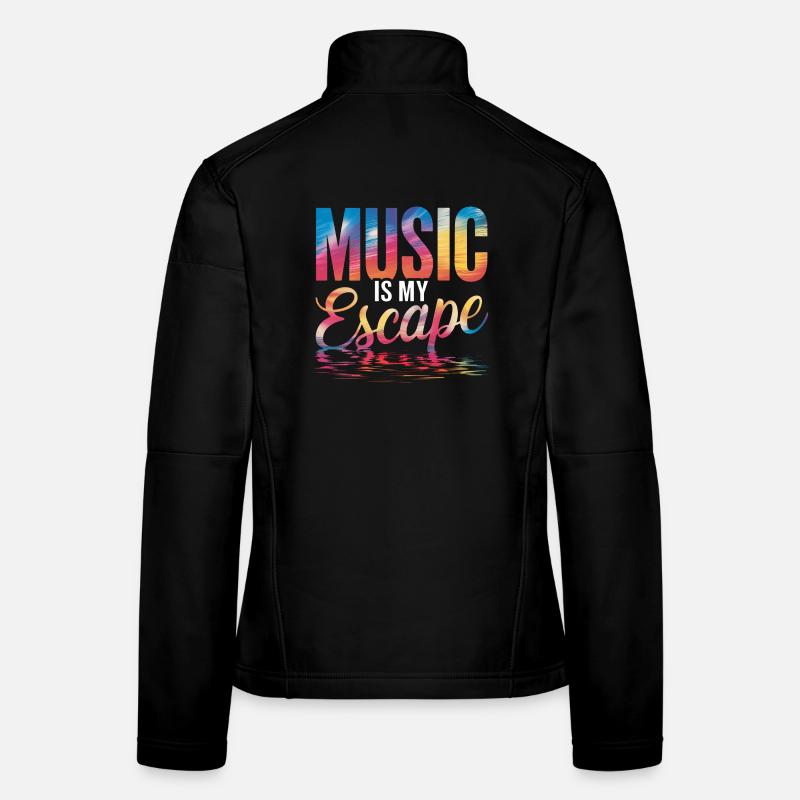 La musique est mon évasion colorée Veste en tissu softshell Femme