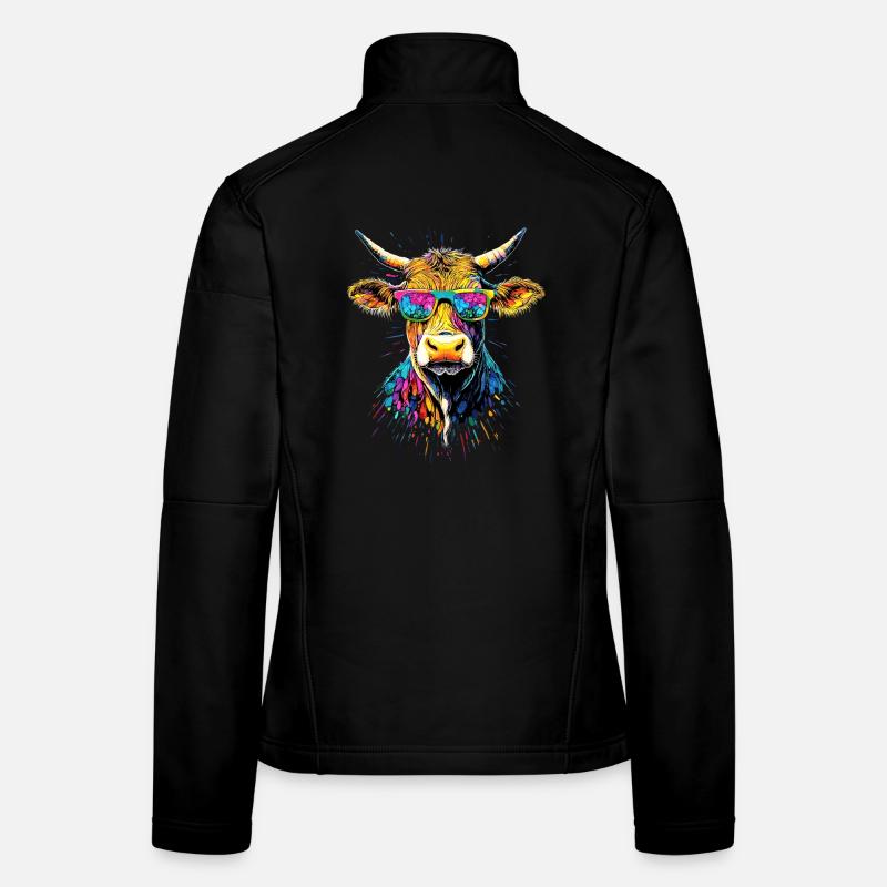 vache fermier boeuf lait veau végétalien vache vache de ferme vaches Veste en tissu softshell Femme