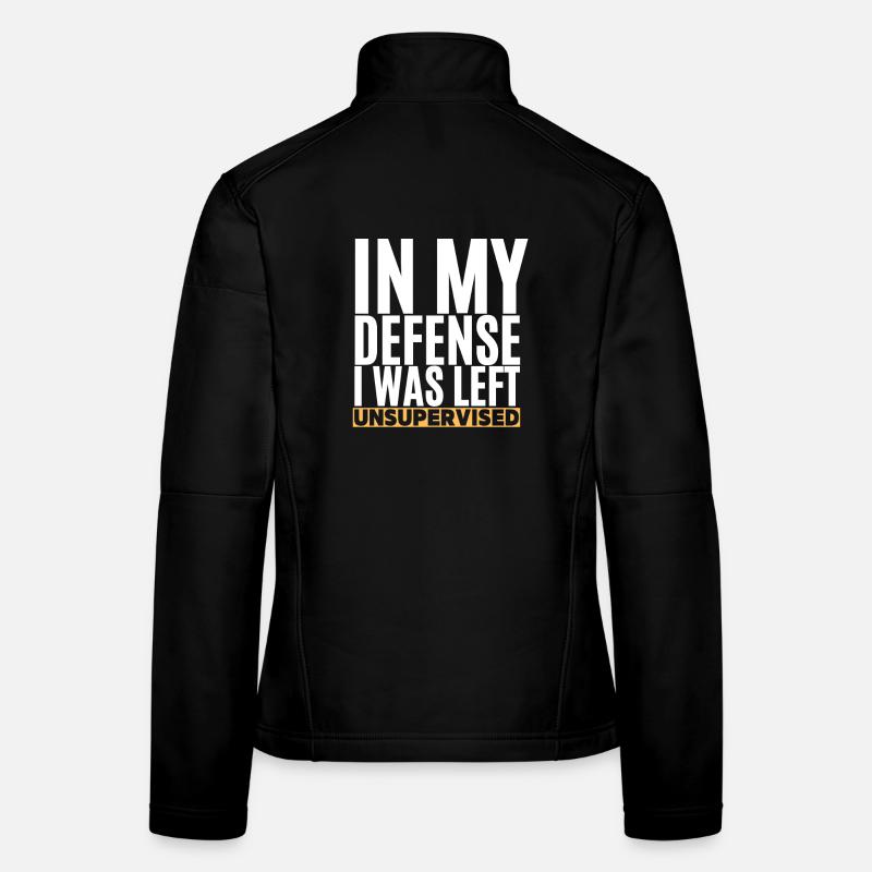 I Was Left Unsupervised - Frauen Softshelljacke - Schwarz