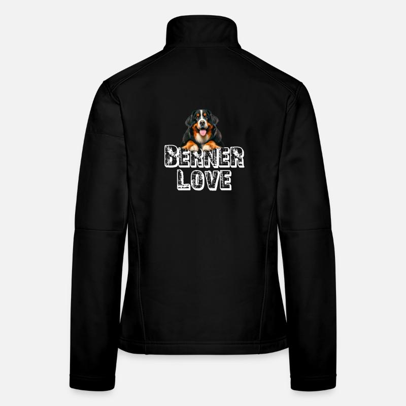 Berner Sennenhund - Frauen Softshelljacke - Schwarz