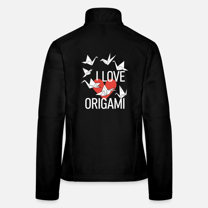 Origami Herz Liebe T-Shirt Frauen Softshelljacke