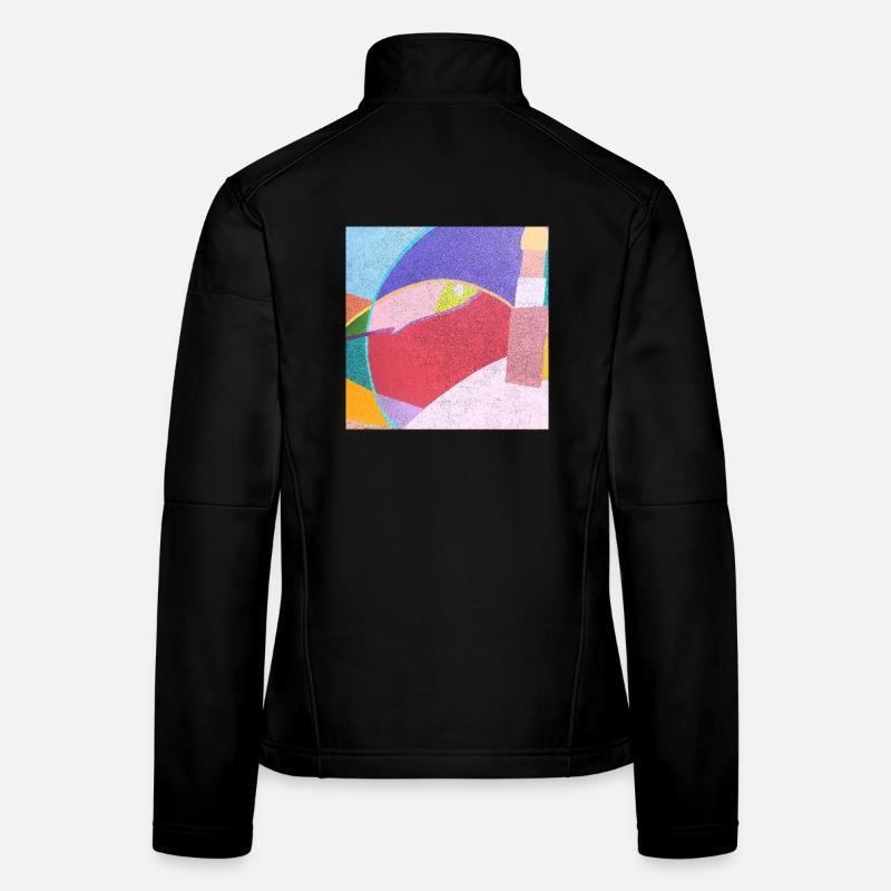 Peintures murales colorées Veste en tissu softshell Femme