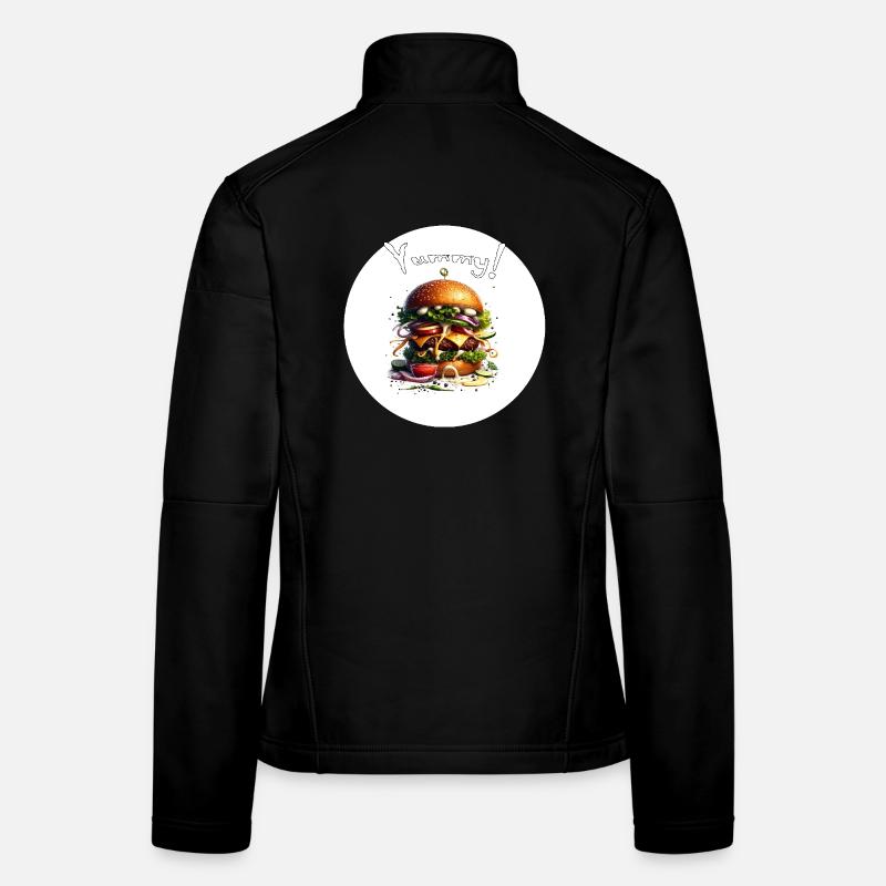 Yummy Burger Kunst - Frauen Softshelljacke - Schwarz