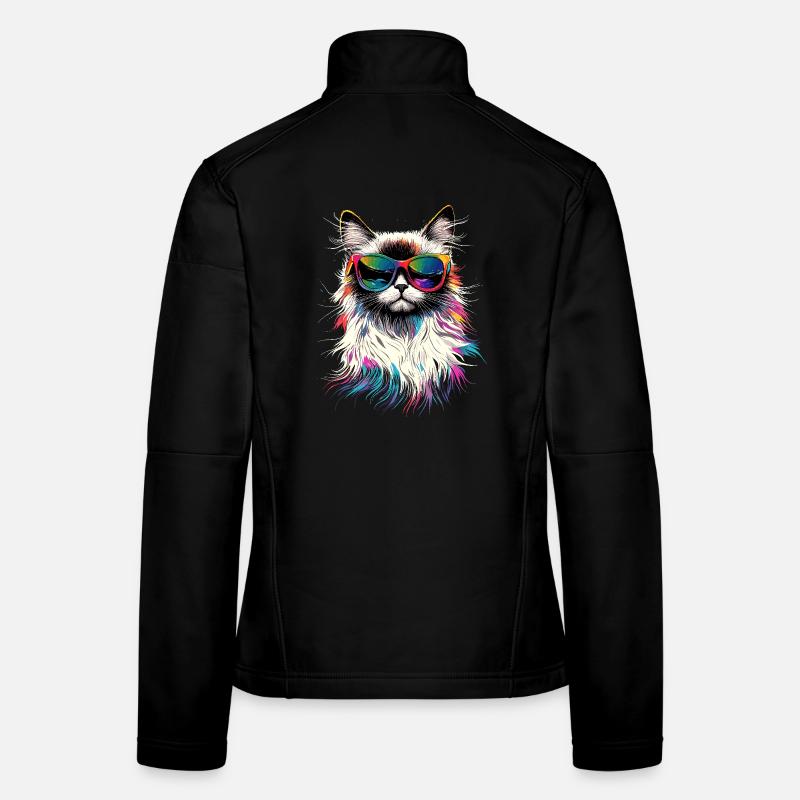 Chat Ragdoll Chat Ragdoll Chat Mignon Chats Ragdoll Veste en tissu softshell Femme