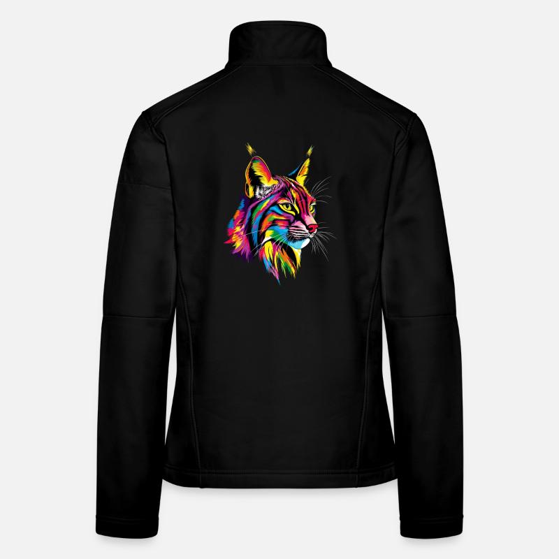 Lynx Chat sauvage Grands chats Chats Mignon Lynx Veste en tissu softshell Femme