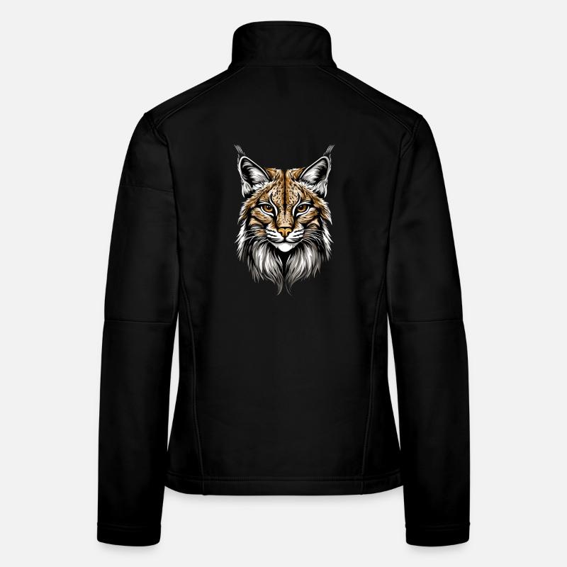 Lynx Chat sauvage Grands chats Chats Mignon Lynx Veste en tissu softshell Femme