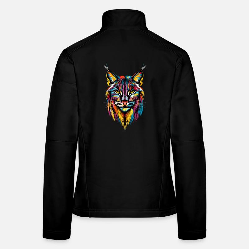 Lynx Chat sauvage Grands chats Chats Mignon Lynx Veste en tissu softshell Femme