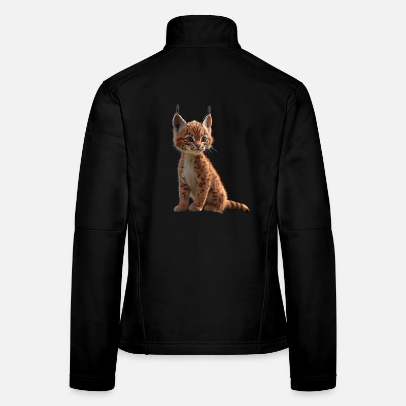 Lynx Chat sauvage Grands chats Chats Mignon Lynx Veste en tissu softshell Femme