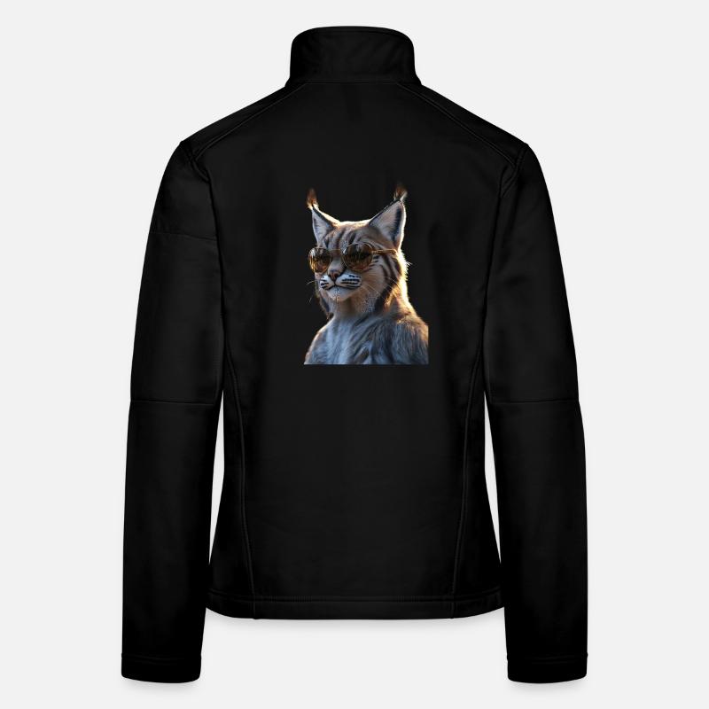 Lynx Chat sauvage Grands chats Chats Mignon Lynx Veste en tissu softshell Femme