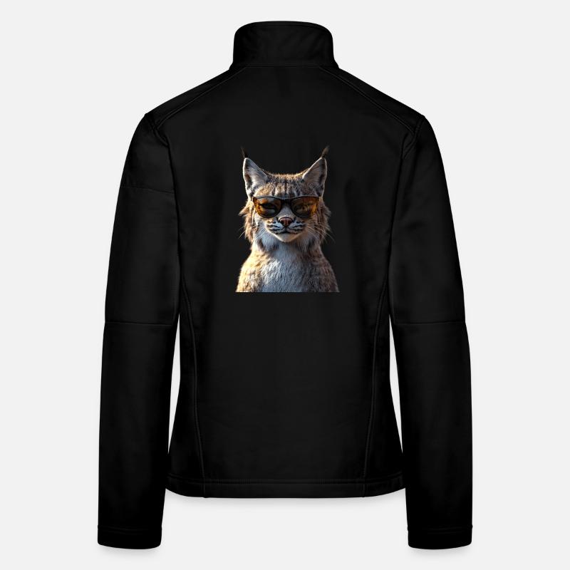 Luchs Lynx Wildkatze Raubkatzen Katzen Süße Luchse - Frauen Softshelljacke - Schwarz