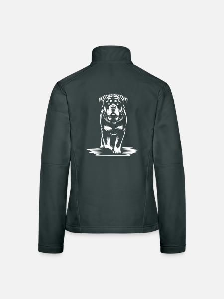 Rottweiler "Black Edition" - Frauen Softshelljacke - Schwarz - Hinten