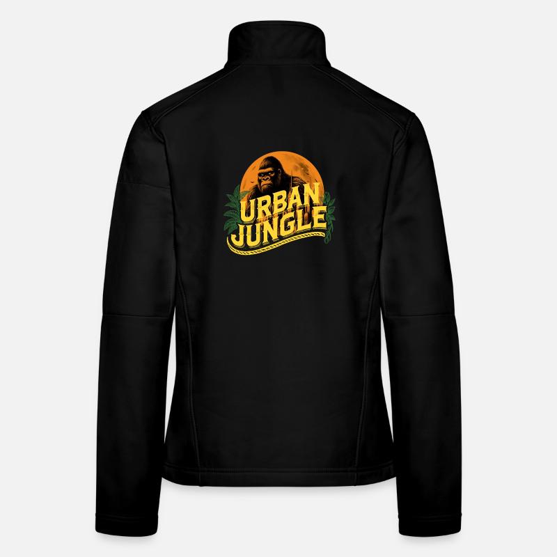 Urban Jungle Logo Farbe Frauen Softshelljacke