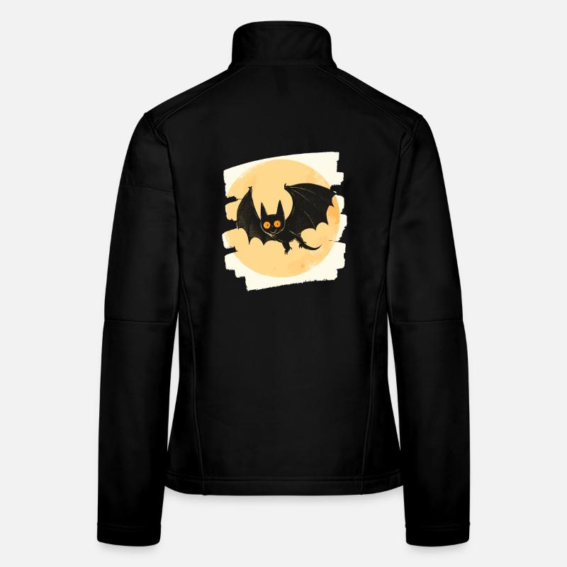 Chauve-souris rétro Veste en tissu softshell Femme