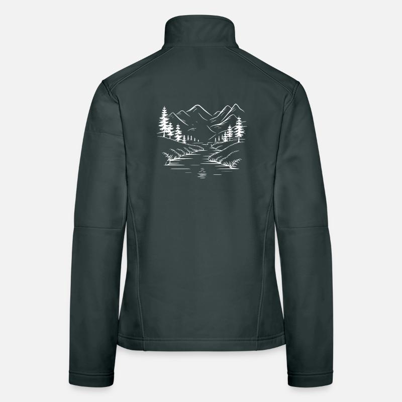 Montagnes Veste en tissu softshell Femme