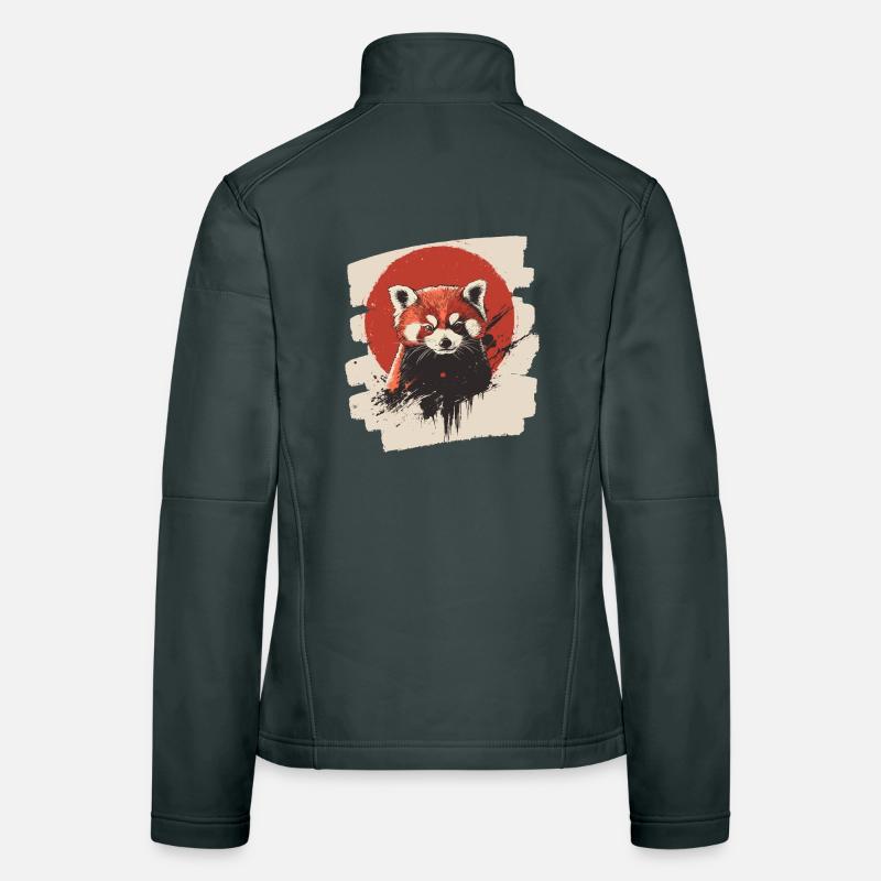 Red Panda Retro Women's Softshell Jacket