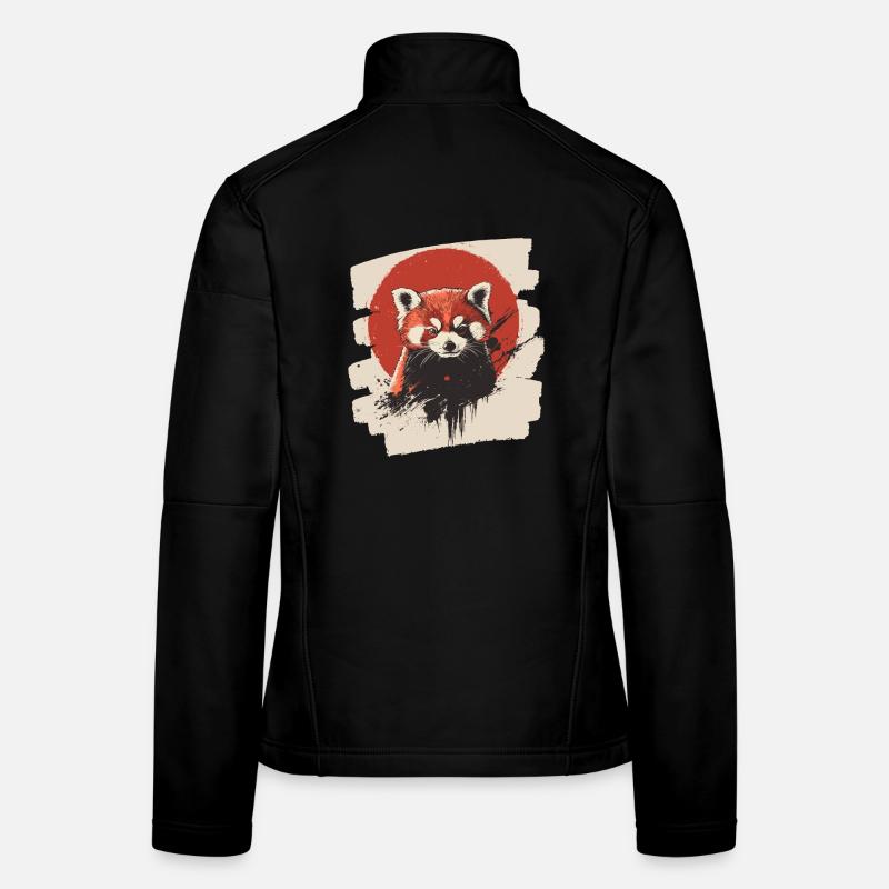 Red Panda Retro Women's Softshell Jacket