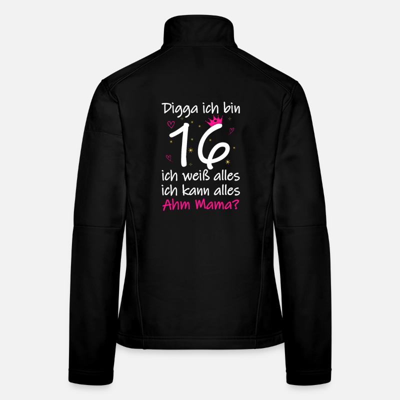 16. Geburtstag Junge Mädchen 16. Geburtstag Digga Ich bin 16 Frauen Softshelljacke