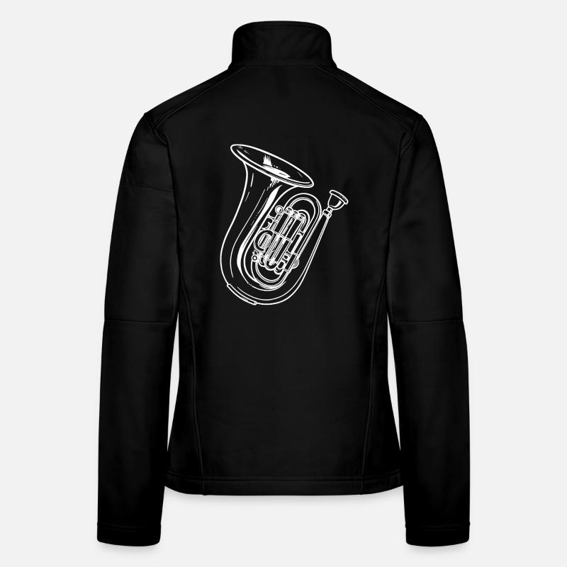 Tuba Drawing Women's Softshell Jacket