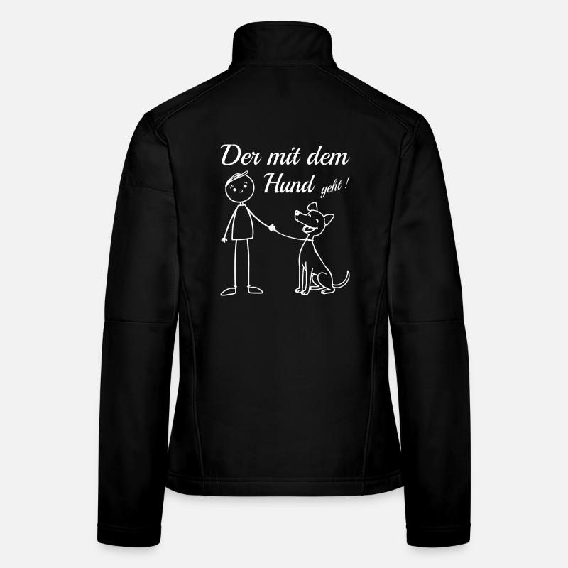 Qui va avec le chien ! Veste en tissu softshell Femme