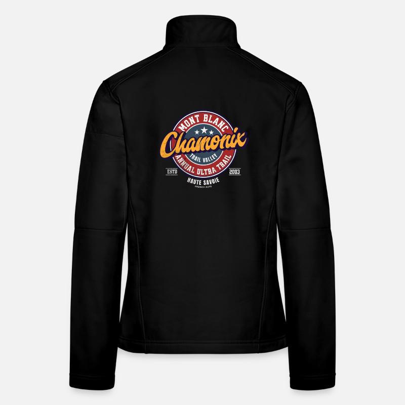 Mont Blanc Ultra Trail Chamonix Trail Aufnäher - Frauen Softshelljacke - Schwarz