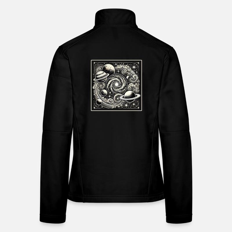 Cosmic Universe Retro Style Women's Softshell Jacket