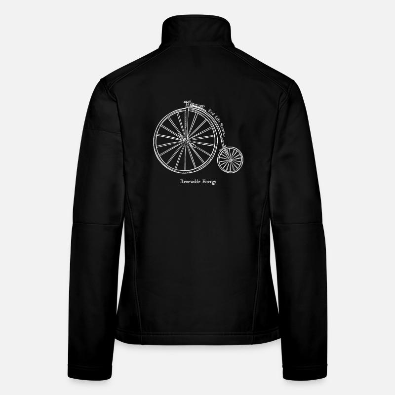 Vélo vintage énergie renouvelable Veste en tissu softshell Femme