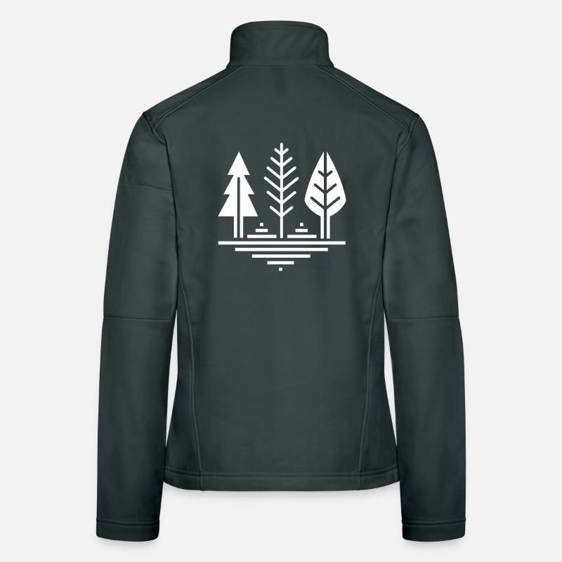 Abstract Forest – Nature in Harmony Frauen Softshelljacke