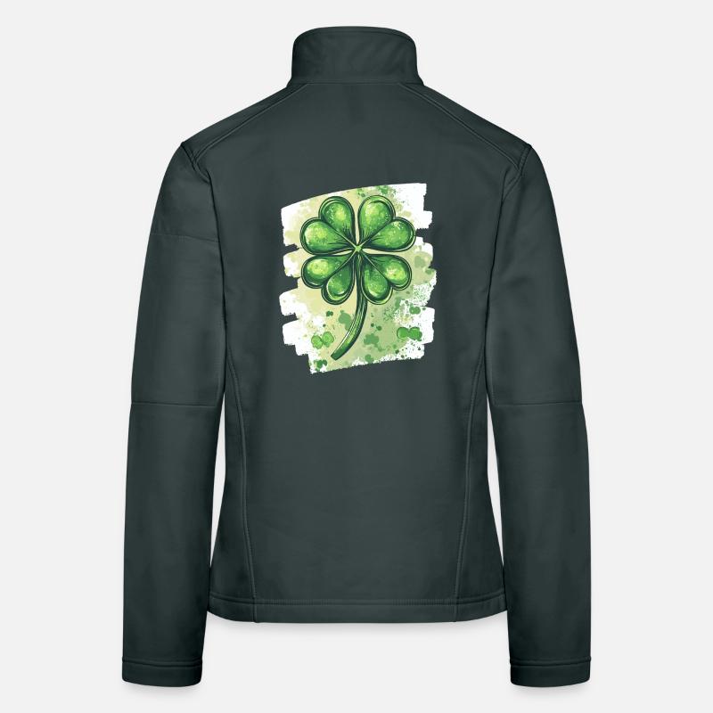 Trèfle de la Saint-Patrick Veste en tissu softshell Femme