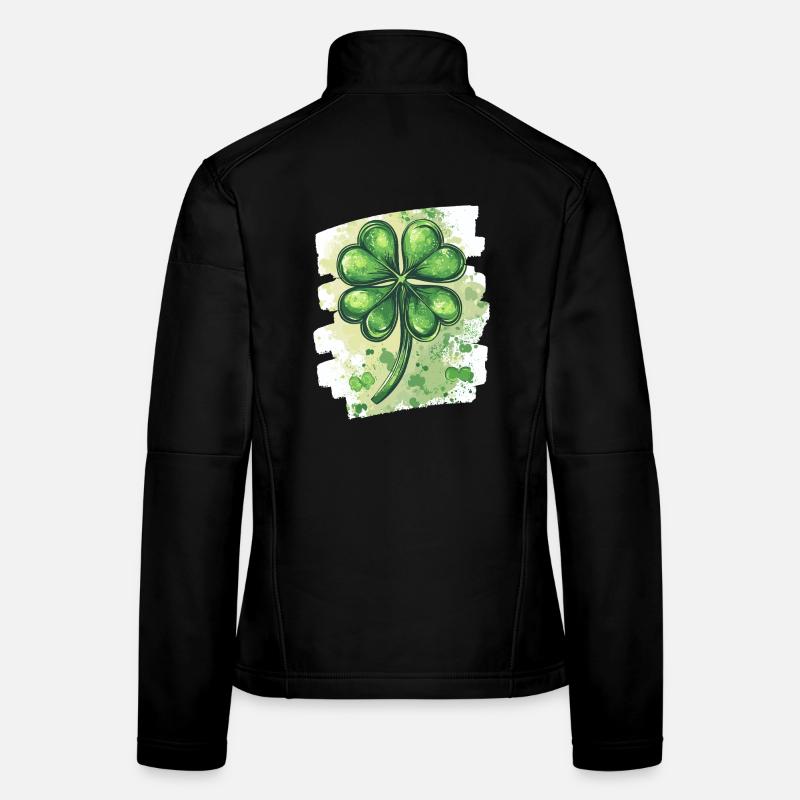 Trèfle de la Saint-Patrick Veste en tissu softshell Femme
