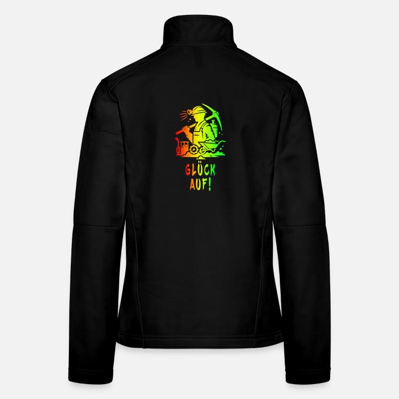 Glück Auf! Bergbau Design Frauen Softshelljacke