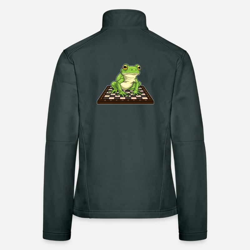 Frog Chessboard Chess Board Game Women's Softshell Jacket