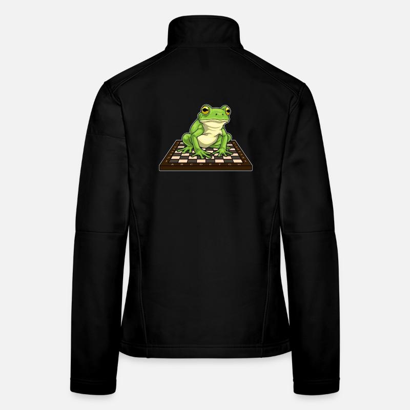 Frog Chessboard Chess Board Game Women's Softshell Jacket