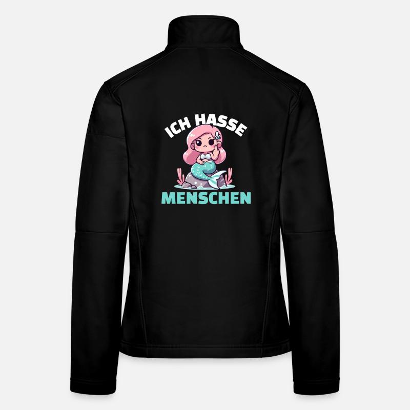 Cheeky mermaid with a cynical message Women's Softshell Jacket