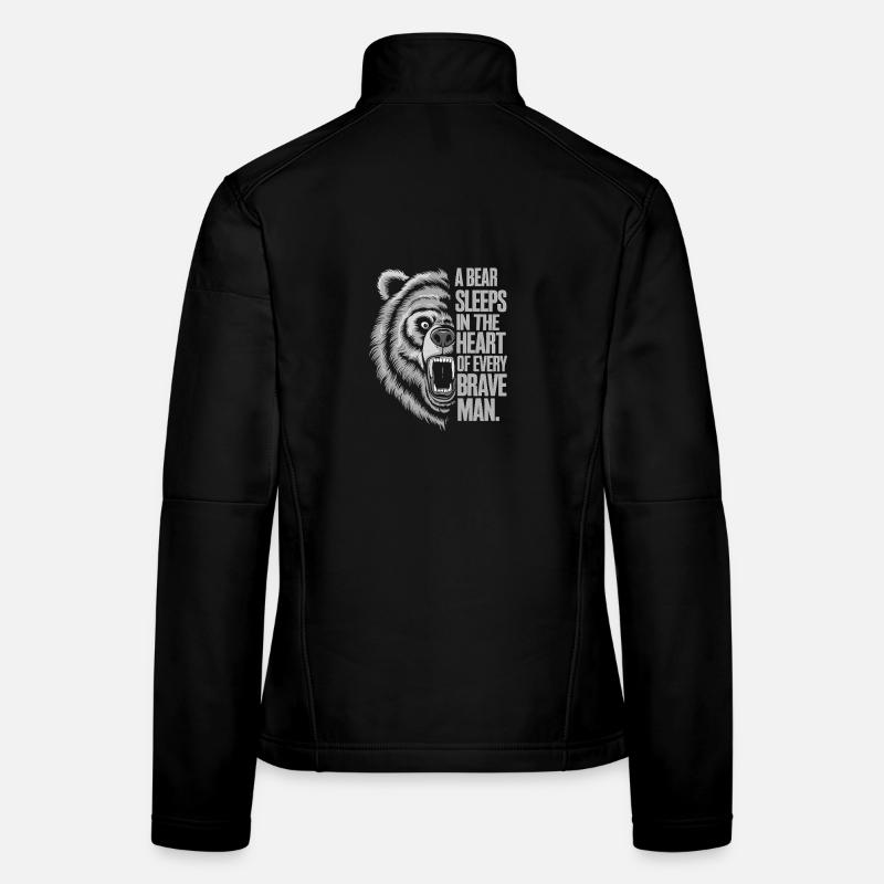 Wilder Bär im Mann Bärkopf Alphatier Frauen Softshelljacke