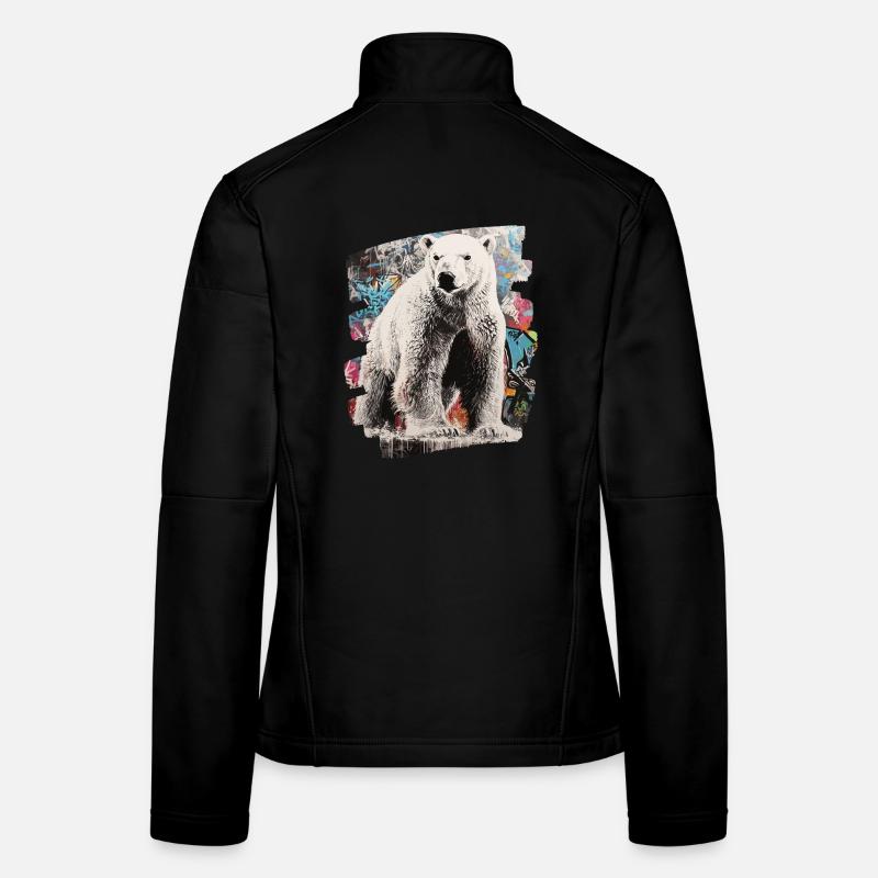 Eisbär Graffiti Sprayer Frauen Softshelljacke