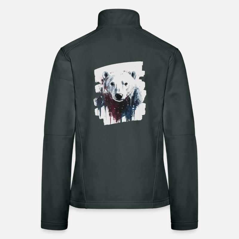 Polar Bear Graffiti Sprayer Women's Softshell Jacket