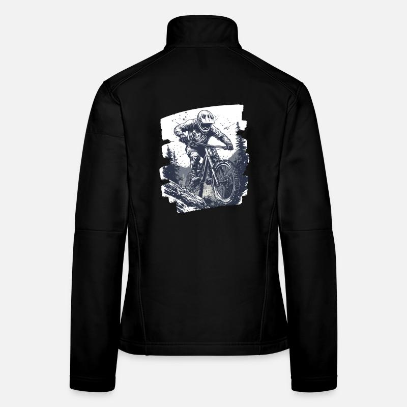 Mountain bikers Downhill Mountains Cycling Women's Softshell Jacket
