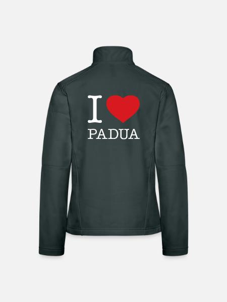 I LOVE PADUA - Frauen Softshelljacke - Schwarz - Hinten