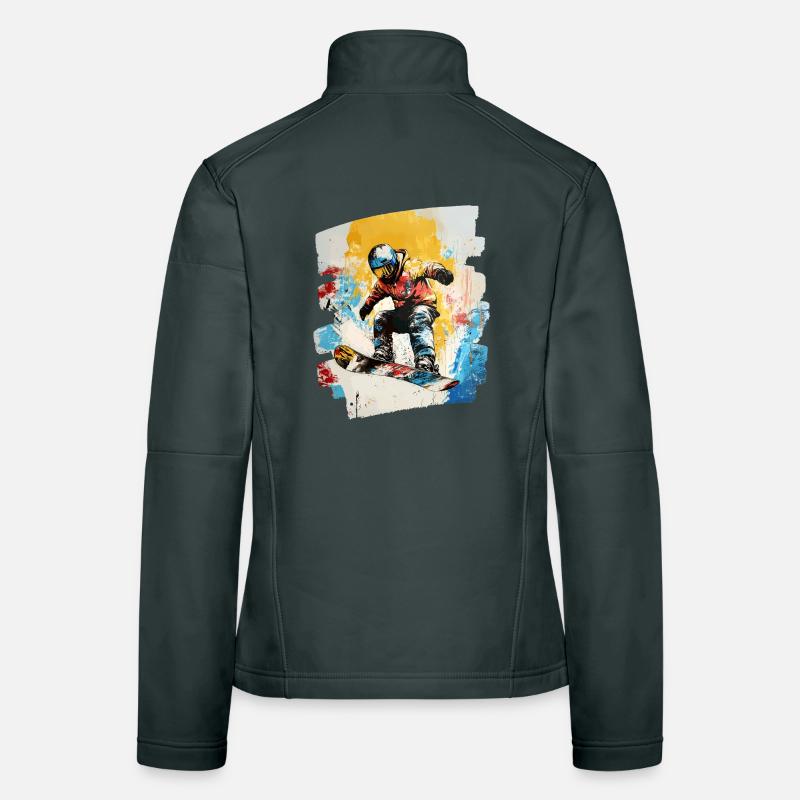 Snowboarder poudreuse Veste en tissu softshell Femme