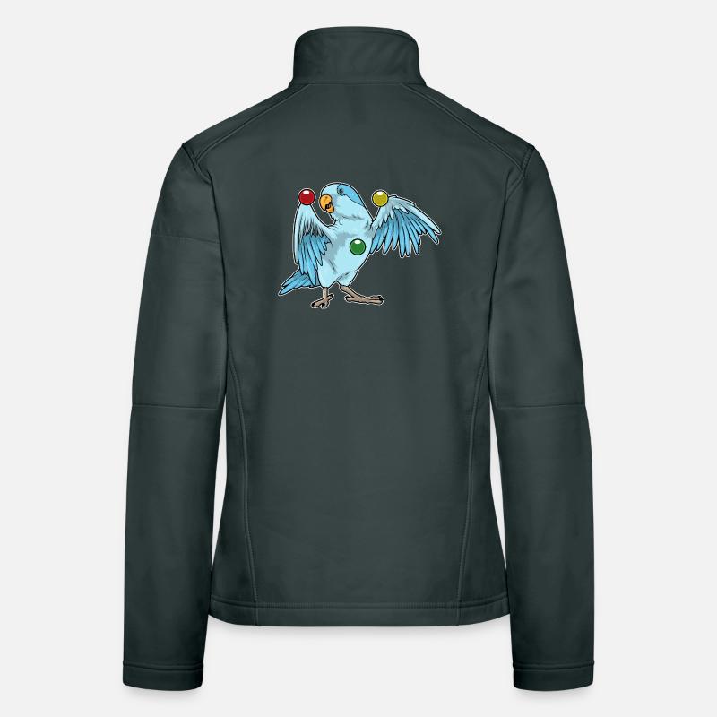 Jongleur perroquet jonglant Veste en tissu softshell Femme
