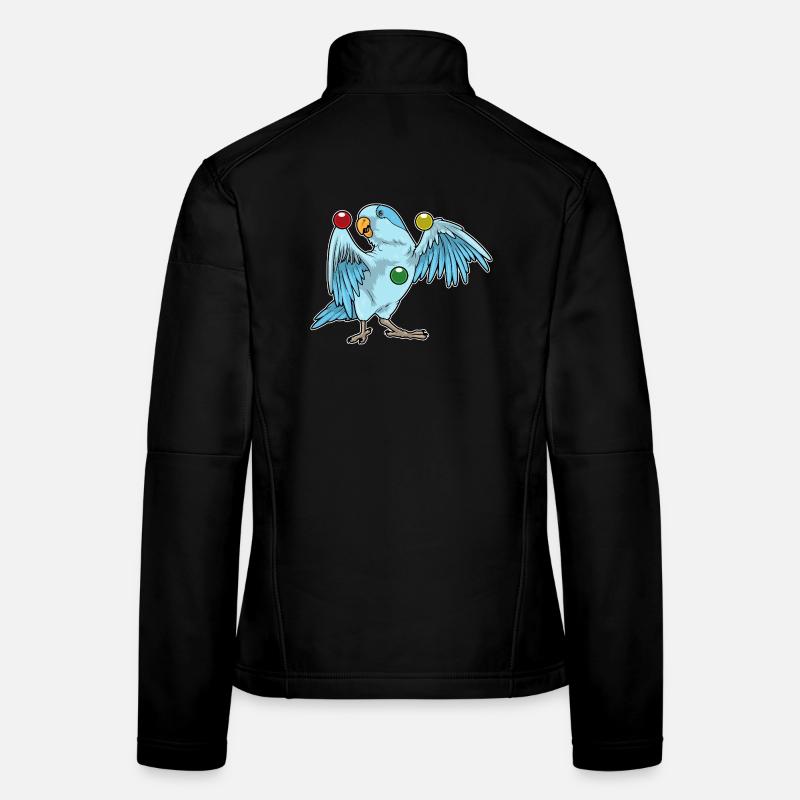 Jongleur perroquet jonglant Veste en tissu softshell Femme