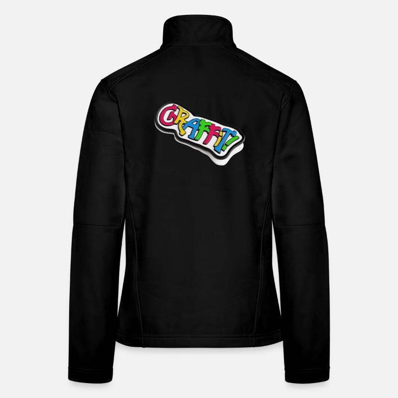 Graffiti Schriftzug 3d Effekt Frauen Softshelljacke
