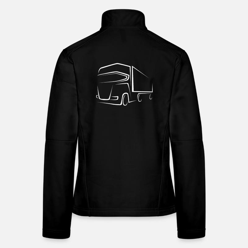 Chauffeur de camion - Dessin de conception de camion Veste en tissu softshell Femme