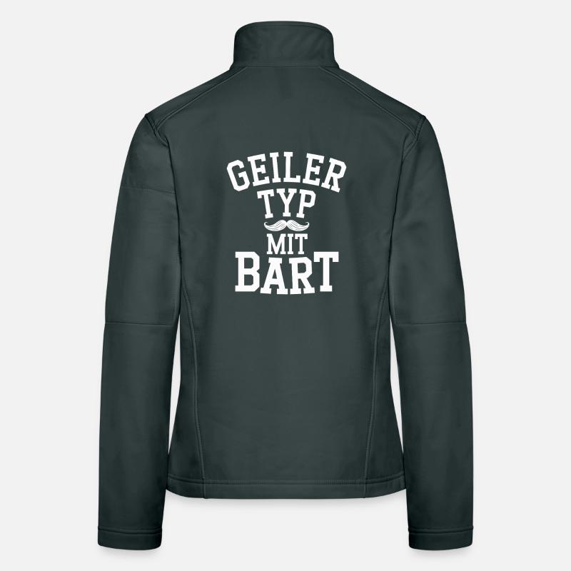 Geiler Typ Mit Bart Bartträger Barbier Vollbart Frauen Softshelljacke
