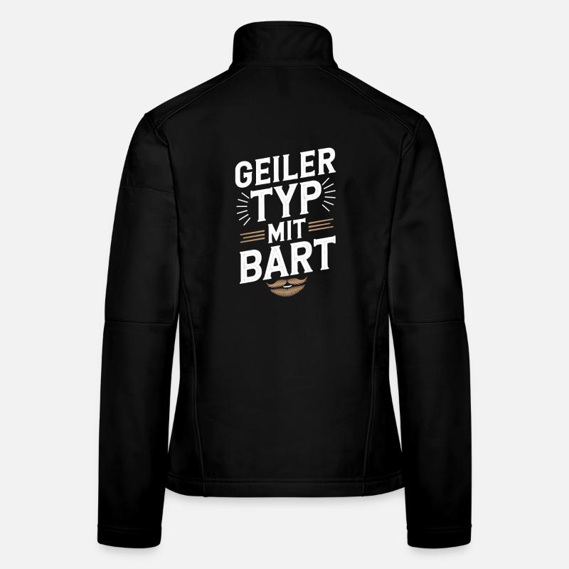 gars avec barbe barbe barbier barbe complète Veste en tissu softshell Femme