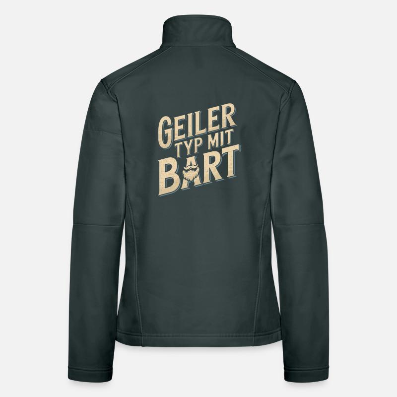 Geiler Typ Mit Bart Bartträger Barbier Vollbart Frauen Softshelljacke